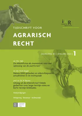  Tijdschrift voor Agrarisch Recht | Zeitschrift |  Sack Fachmedien