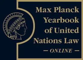  Max Planck Yearbook of United Nations Law Online | Zeitschrift |  Sack Fachmedien