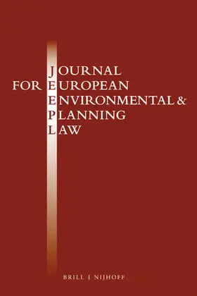 Journal for European Environmental & Planning Law | Brill | Nijhoff | Zeitschrift | sack.de