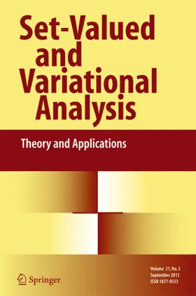 Set-Valued and Variational Analysis | Springer | Zeitschrift | www.sack.de