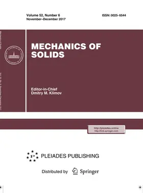 Mechanics of Solids | Pleiades Publishing | Zeitschrift | www.sack.de