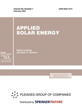  Applied Solar Energy | Zeitschrift |  Sack Fachmedien