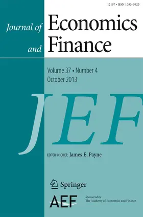 Editor-in-Chief: James Payne |  Journal of Economics and Finance | Zeitschrift |  Sack Fachmedien