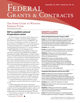  Federal Grants & Contracts | Zeitschrift |  Sack Fachmedien