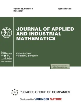 Editor-in-Chief: Vladimir G. Romanov |  Journal of Applied and Industrial Mathematics | Zeitschrift |  Sack Fachmedien