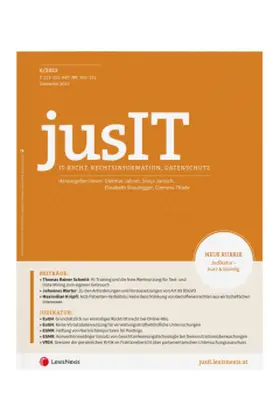 Univ.-Prof. Dr. Peter Mader, ao. Univ.-Prof. Dr. Dietmar Jahnel, Mag. Dr. Elisabeth Staudegger |  jusIT - Zeitschrift für IT-Recht und Datenschutz | Zeitschrift |  Sack Fachmedien