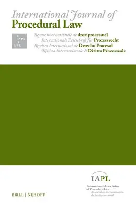 International Journal of Procedural Law | BRILL | Nijhoff | Zeitschrift | sack.de