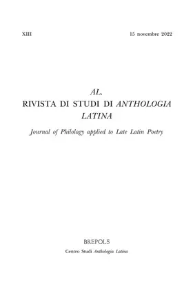 AL. Rivista di Studi di Anthologia Latina | Brepols | Zeitschrift | sack.de