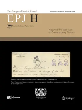 Managing Editors: W. Beiglböck / F. Guerra |  The European Physical Journal H | Zeitschrift |  Sack Fachmedien