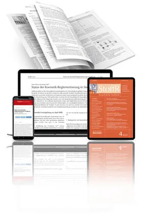  Zeitschrift für Stoffrecht (StoffR) | Zeitschrift |  Sack Fachmedien
