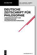 Deutsche Zeitschrift für Philosophie | Zeitschrift |  Sack Fachmedien