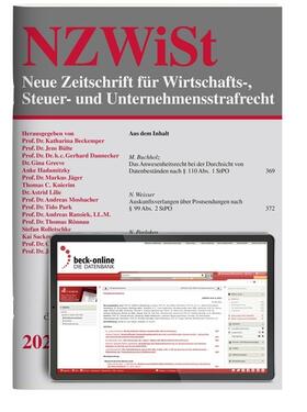 Neue Zeitschrift für Wirtschafts-, Steuer- und Unternehmensstrafrecht (NZWiSt) | C.H.Beck | Zeitschrift | sack.de