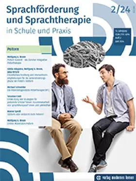 Dieter Borgmann |  Sprachförderung und Sprachtherapie in Schule und Praxis | Zeitschrift |  Sack Fachmedien