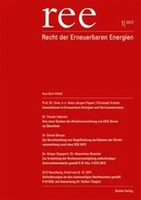 Dr. Andreas Klemm |  Recht der Erneuerbaren Energien - REE | Zeitschrift |  Sack Fachmedien