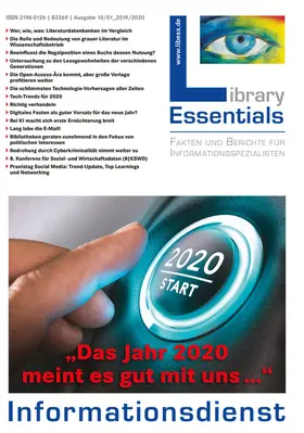  Library Essentials - Fakten und Berichte für Informationsspezialisten | Zeitschrift |  Sack Fachmedien