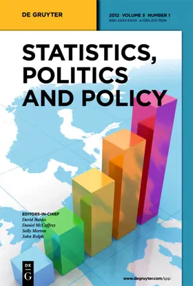 Editor-in-Chief: Wagschal, Uwe |  Statistics, Politics and Policy | Zeitschrift |  Sack Fachmedien