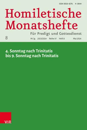  Homiletische Monatshefte | Zeitschrift |  Sack Fachmedien
