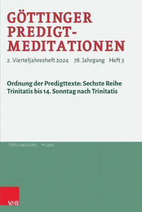  Göttinger Predigtmeditationen | Zeitschrift |  Sack Fachmedien