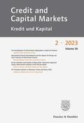  Credit and Capital Markets | Zeitschrift |  Sack Fachmedien