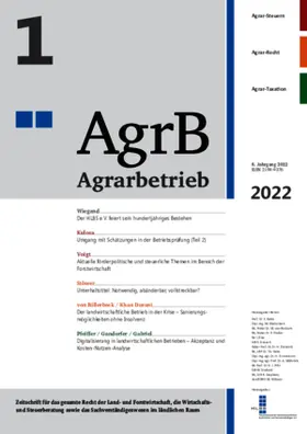  AgrB - Agrarbetrieb | Zeitschrift |  Sack Fachmedien