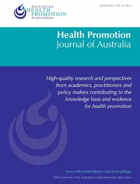  Health Promotion Journal of Australia | Zeitschrift |  Sack Fachmedien