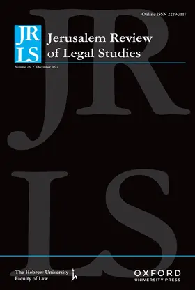  Jerusalem Review of Legal Studies | Zeitschrift |  Sack Fachmedien