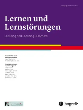  Lernen und Lernstörungen | Zeitschrift |  Sack Fachmedien