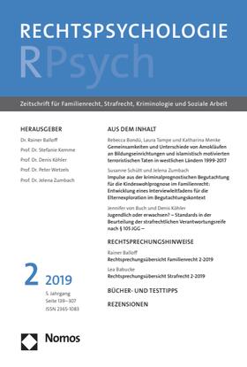  Rechtspsychologie – RPsych | Zeitschrift |  Sack Fachmedien
