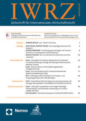 Zeitschrift für Internationales Wirtschaftsrecht IWRZ | Nomos | Zeitschrift | sack.de