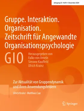  Gruppe. Interaktion. Organisation. Zeitschrift für Angewandte Organisationspsychologie (GIO) | Zeitschrift |  Sack Fachmedien