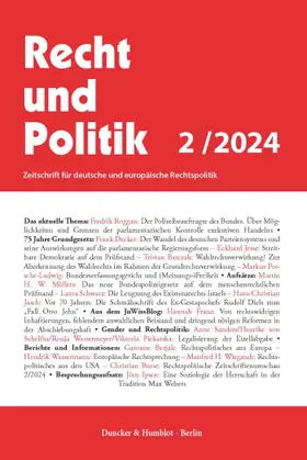  Recht und Politik | Zeitschrift |  Sack Fachmedien