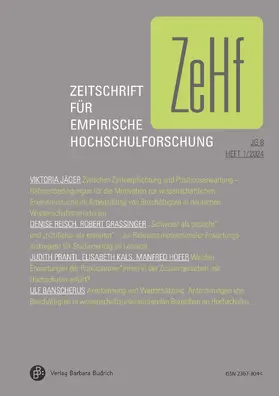 Prof. Dr. Elke Wild, Prof. Dr. Joachim Grabowski, Dr. Otto Hüther |  ZeHf - Zeitschrift für empirische Hochschulforschung | Zeitschrift |  Sack Fachmedien