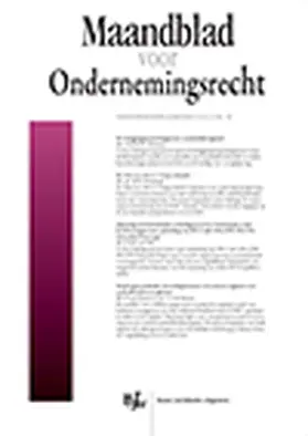  Maandblad voor Ondernemingsrecht | Zeitschrift |  Sack Fachmedien