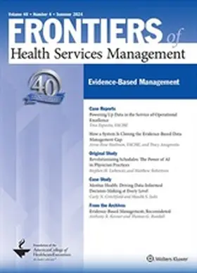 Frontiers of Health Services Management | Lippincott | Zeitschrift | sack.de