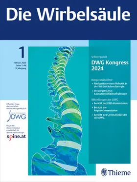 C. Josten,  M. A. Rauschmann, M. Stoffel |  Die Wirbelsäule | Zeitschrift |  Sack Fachmedien