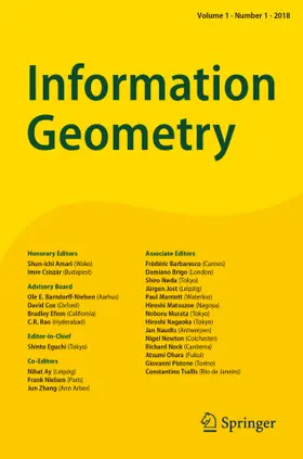  Information Geometry | Zeitschrift |  Sack Fachmedien