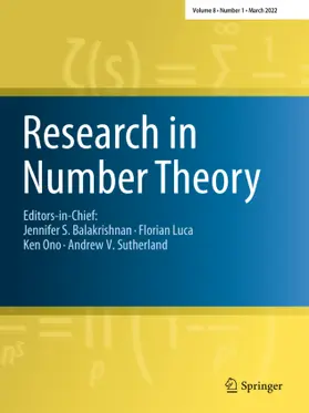  Research in Number Theory | Zeitschrift |  Sack Fachmedien