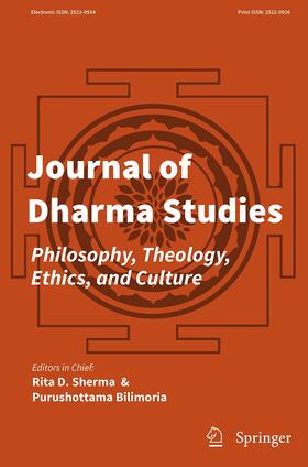 Editor-in-Chief: R.D. Sherma / P. Bilimoria |  Journal of Dharma Studies | Zeitschrift |  Sack Fachmedien