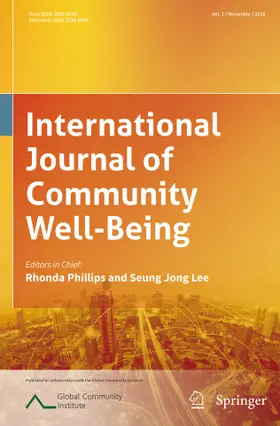 International Journal of Community Well-Being | Springer | Zeitschrift | www.sack.de