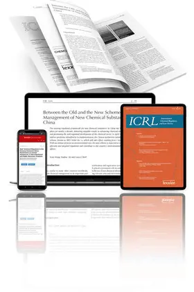  International Chemical Regulatory and Law Review (ICRL) | Zeitschrift |  Sack Fachmedien