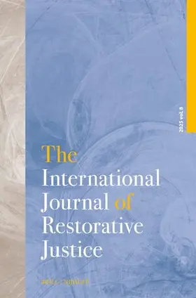  The International Journal of Restorative Justice | Zeitschrift |  Sack Fachmedien