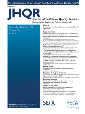 Journal of Healthcare Quality Research | Elsevier Doyma | Zeitschrift | sack.de