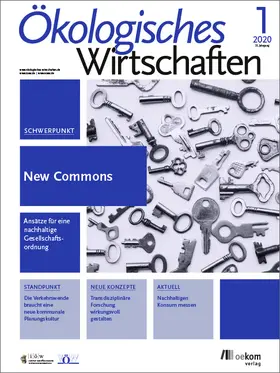 Institut für ökologische Wirtschaftsforschung (IÖW), Vereinigung für ökologische Wirtschaftsforschung (VöW) |  Ökologisches Wirtschaften | Zeitschrift |  Sack Fachmedien