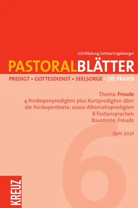Gerhard Engelsberger |  Pastoralblätter | Zeitschrift |  Sack Fachmedien