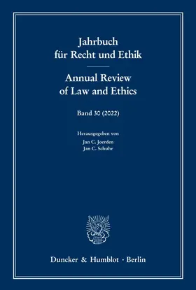 Jahrbuch für Recht und Ethik / Annual Review of Law and Ethics | Duncker & Humblot | Zeitschrift | sack.de