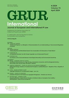 GRUR International | Zeitschrift |  Sack Fachmedien