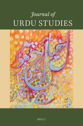  Journal of Urdu Studies | Zeitschrift |  Sack Fachmedien