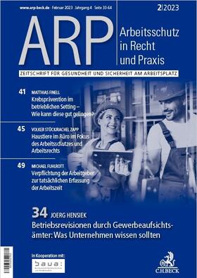  Arbeitsschutz in Recht und Praxis (ARP) | Zeitschrift |  Sack Fachmedien
