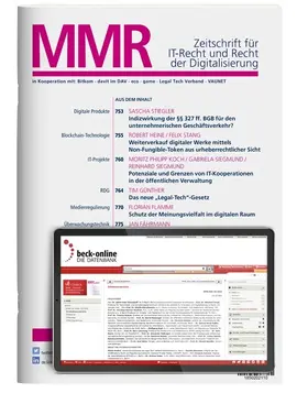 Beese, D / Belz, D. / Bertrams, M. u.a. |  MMR | Zeitschrift |  Sack Fachmedien