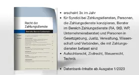 Deutscher Fachverlag GmbH, Fachmedien Recht, Frankfurt am Main |  Recht der Zahlungsdienste | Zeitschrift |  Sack Fachmedien